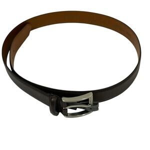NWT Nordstrom Men's Shop Pebbled Leather Dress Belt - Brown - 42
